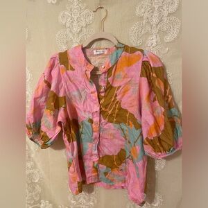 Ianhtropy Bubble Sleeve Blouse